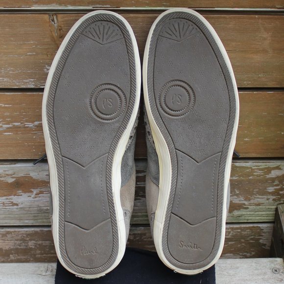 Paul Smith Sneaker Gray Tan Olive Suede Wingtip - Picture 13 of 16